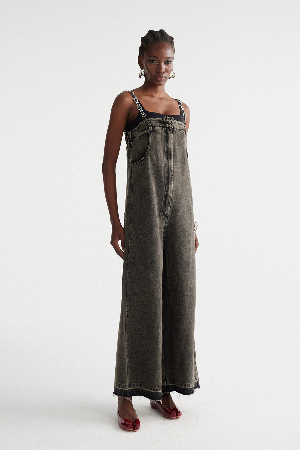 Ilithyia Flower Denim Overalls