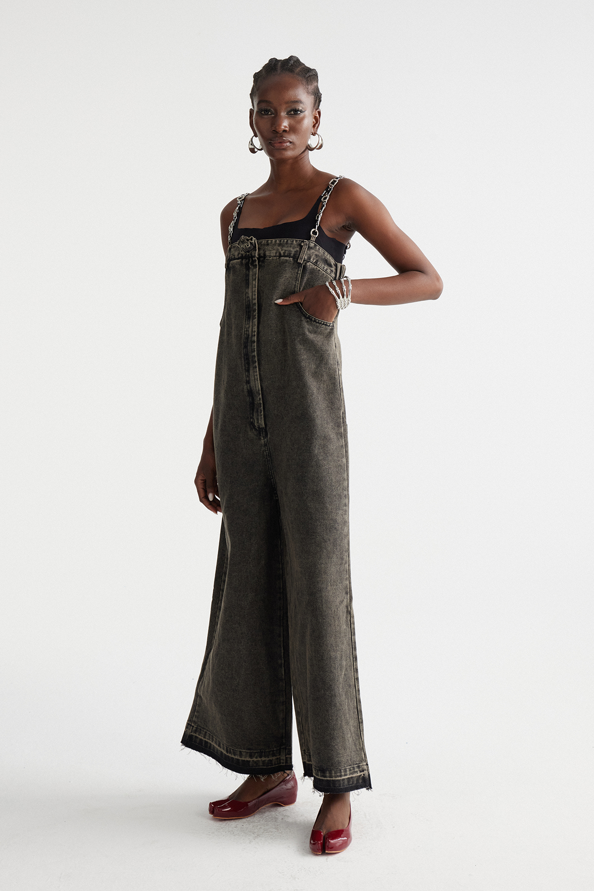 Ilithyia Flower Denim Overalls