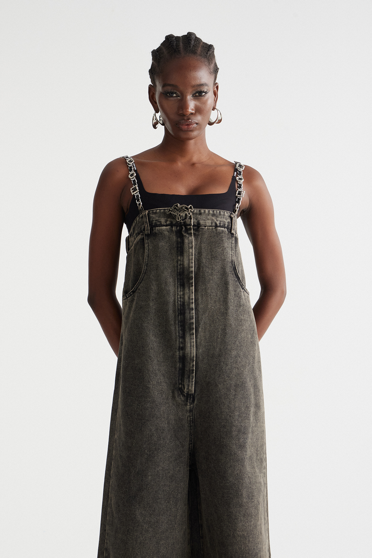 Ilithyia Flower Denim Overalls