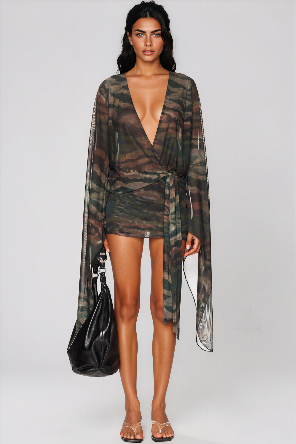 Iliyana Backless Fringe Mini Dress