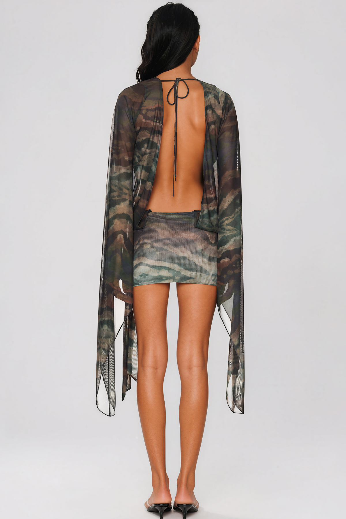 Iliyana Backless Fringe Mini Dress