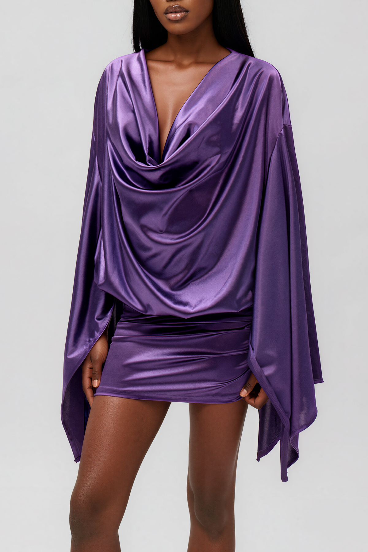 Iliyana Cowl Neck Mini Dress