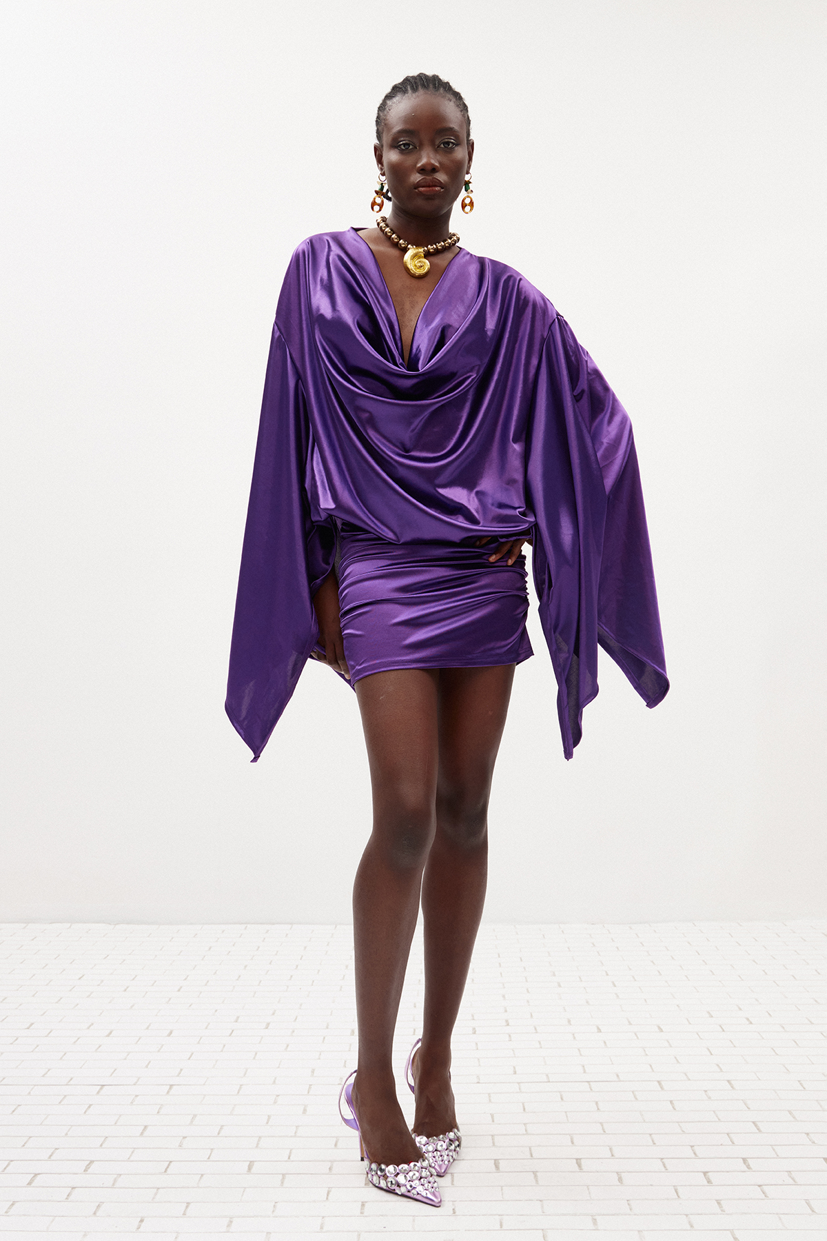 Iliyana Cowl Neck Mini Dress