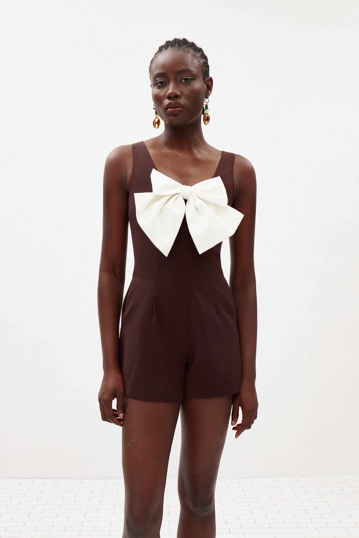 Iliyas Bow Playsuit