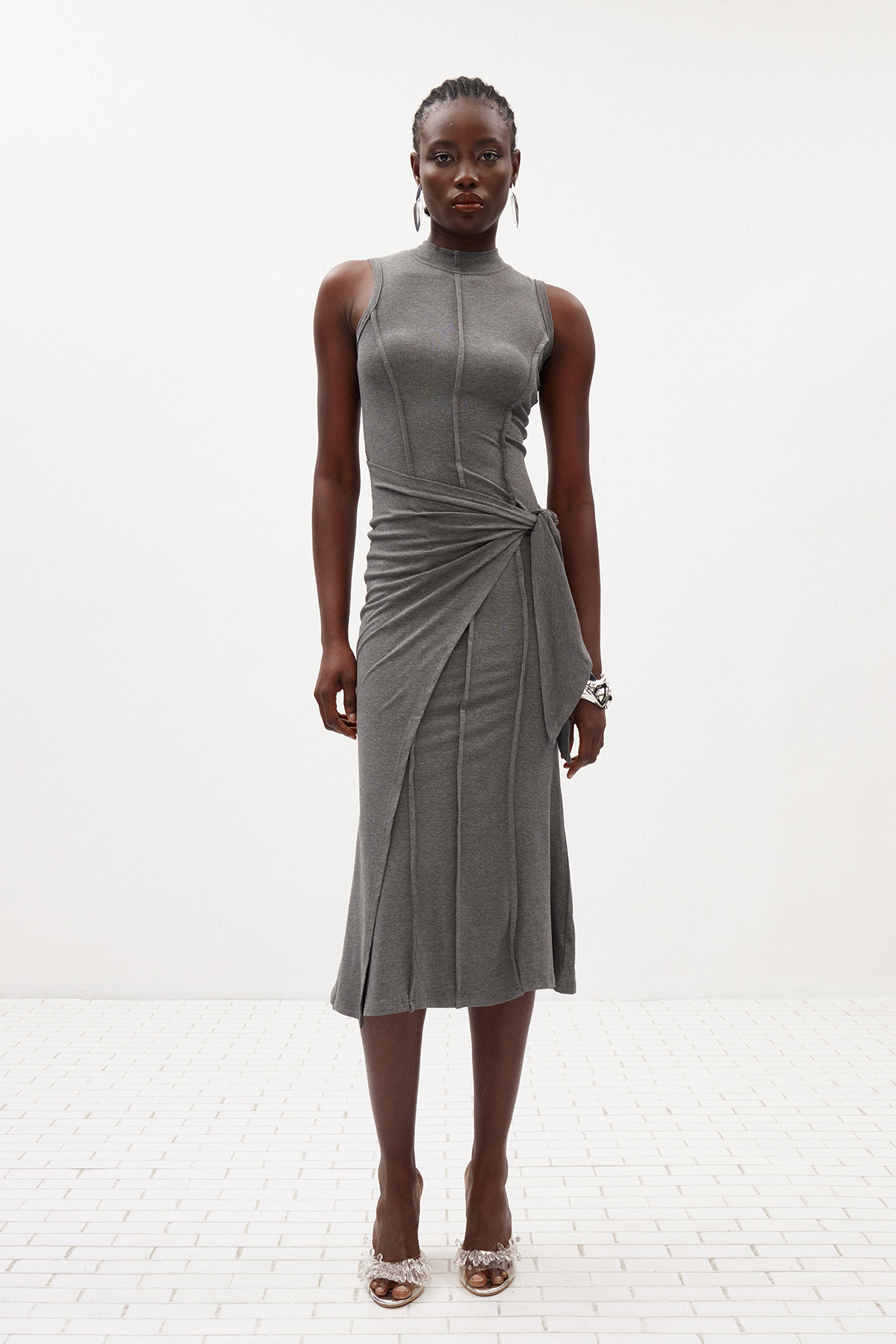 Ilkay Sleeveless Ruch Midi Dress