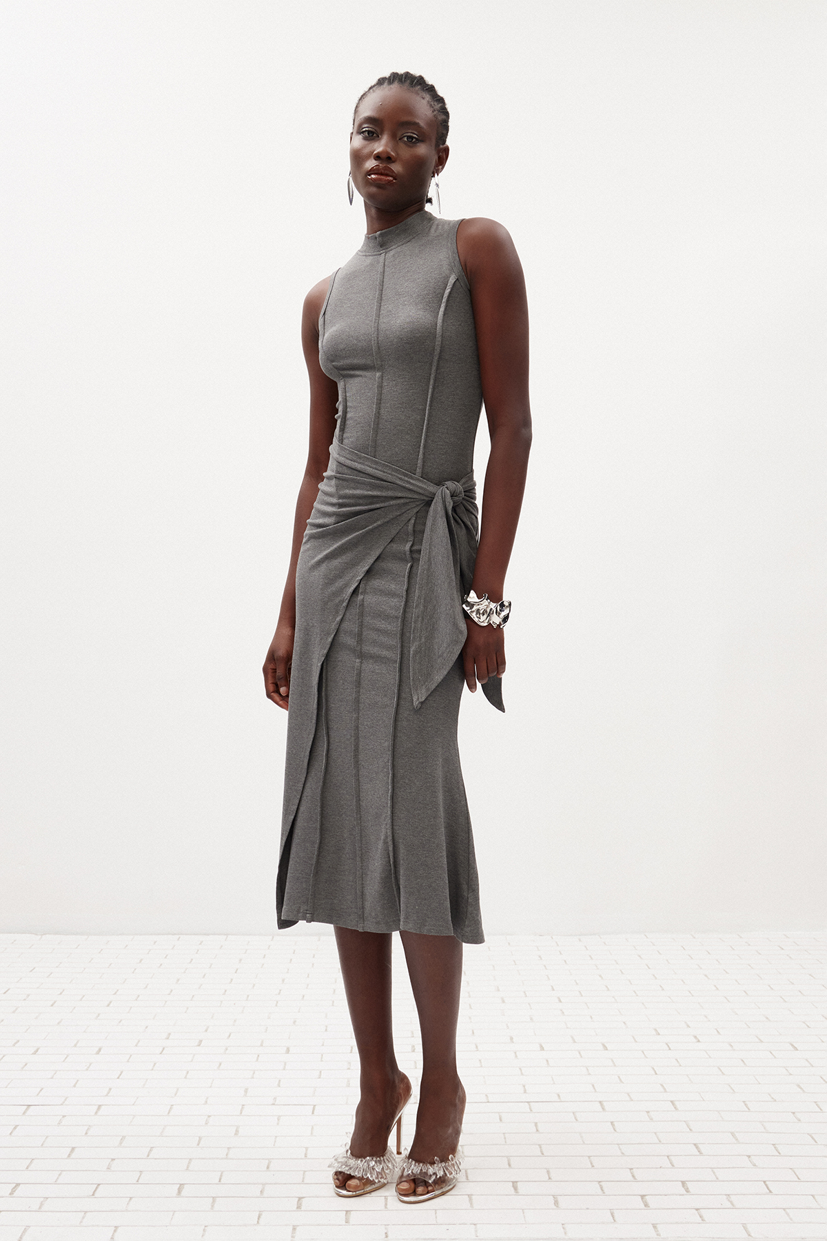 Ilkay Sleeveless Ruch Midi Dress