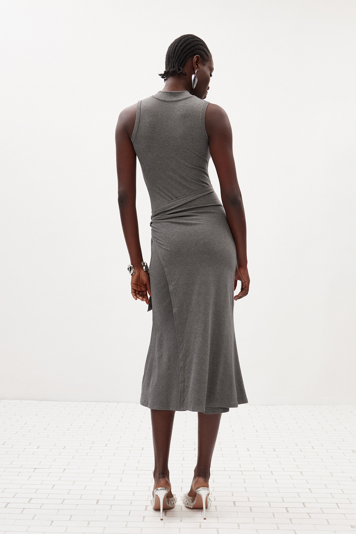 Ilkay Sleeveless Ruch Midi Dress