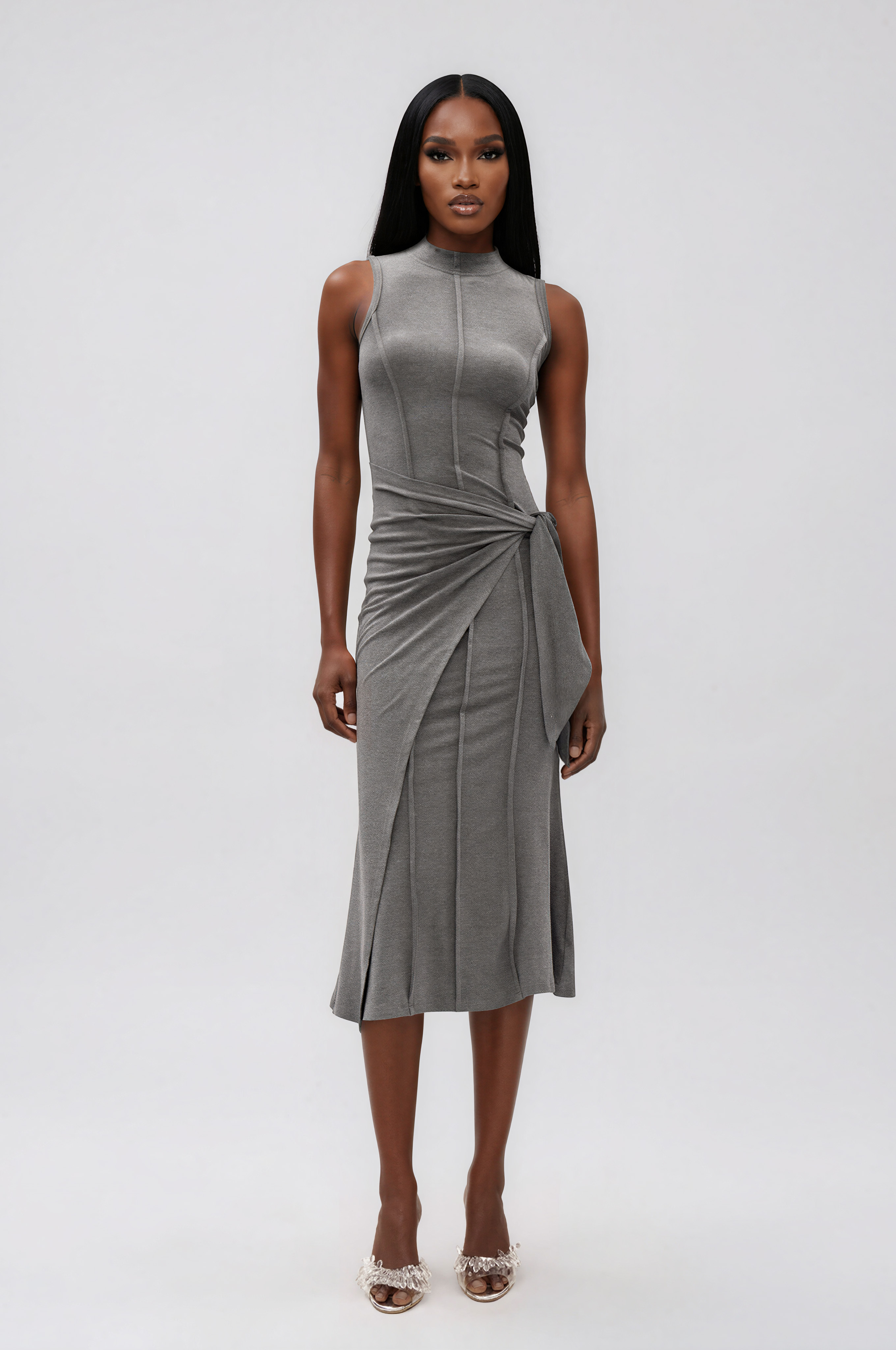 Ilkay Sleeveless Ruch Midi Dress