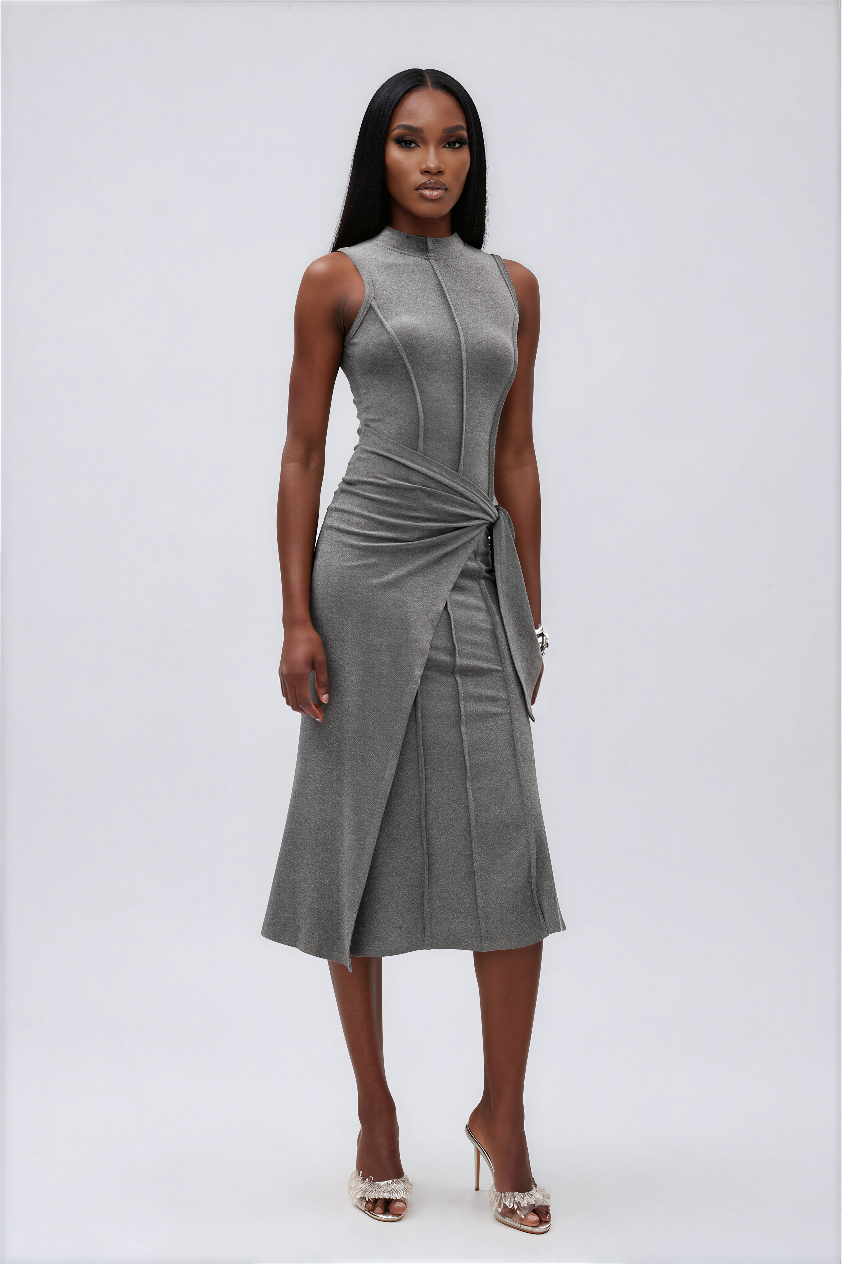 Ilkay Sleeveless Ruch Midi Dress