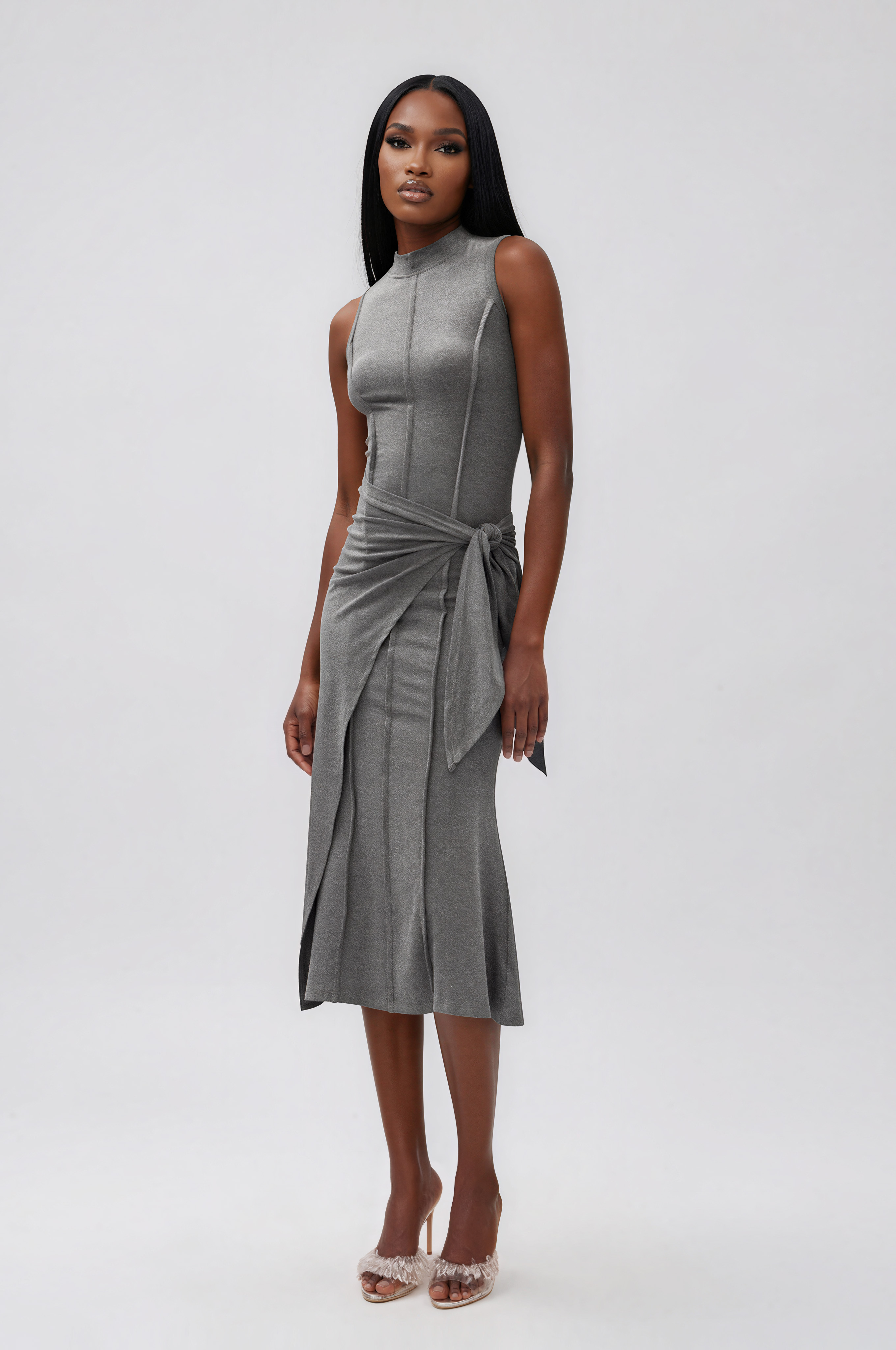 Ilkay Sleeveless Ruch Midi Dress