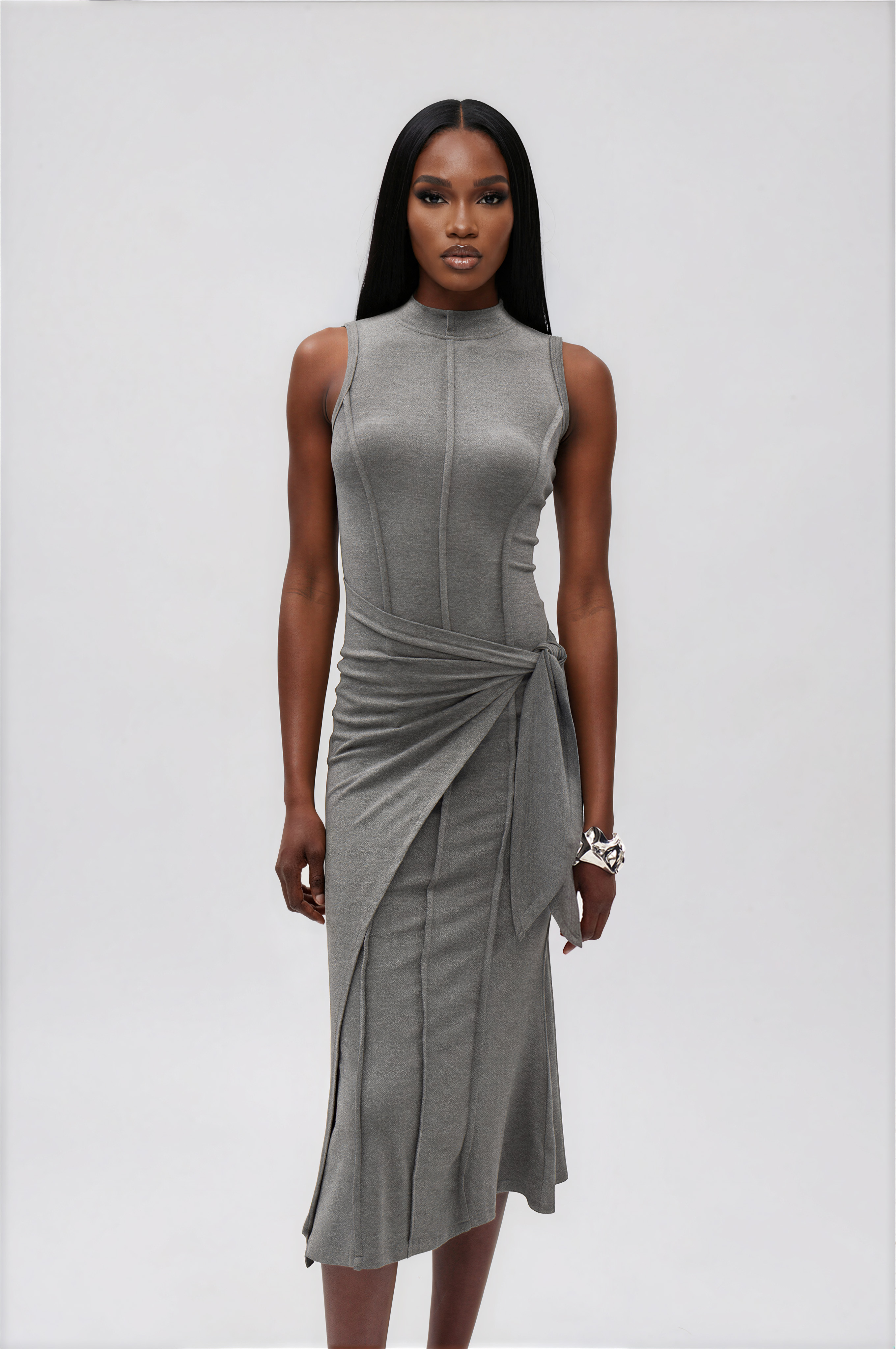 Ilkay Sleeveless Ruch Midi Dress