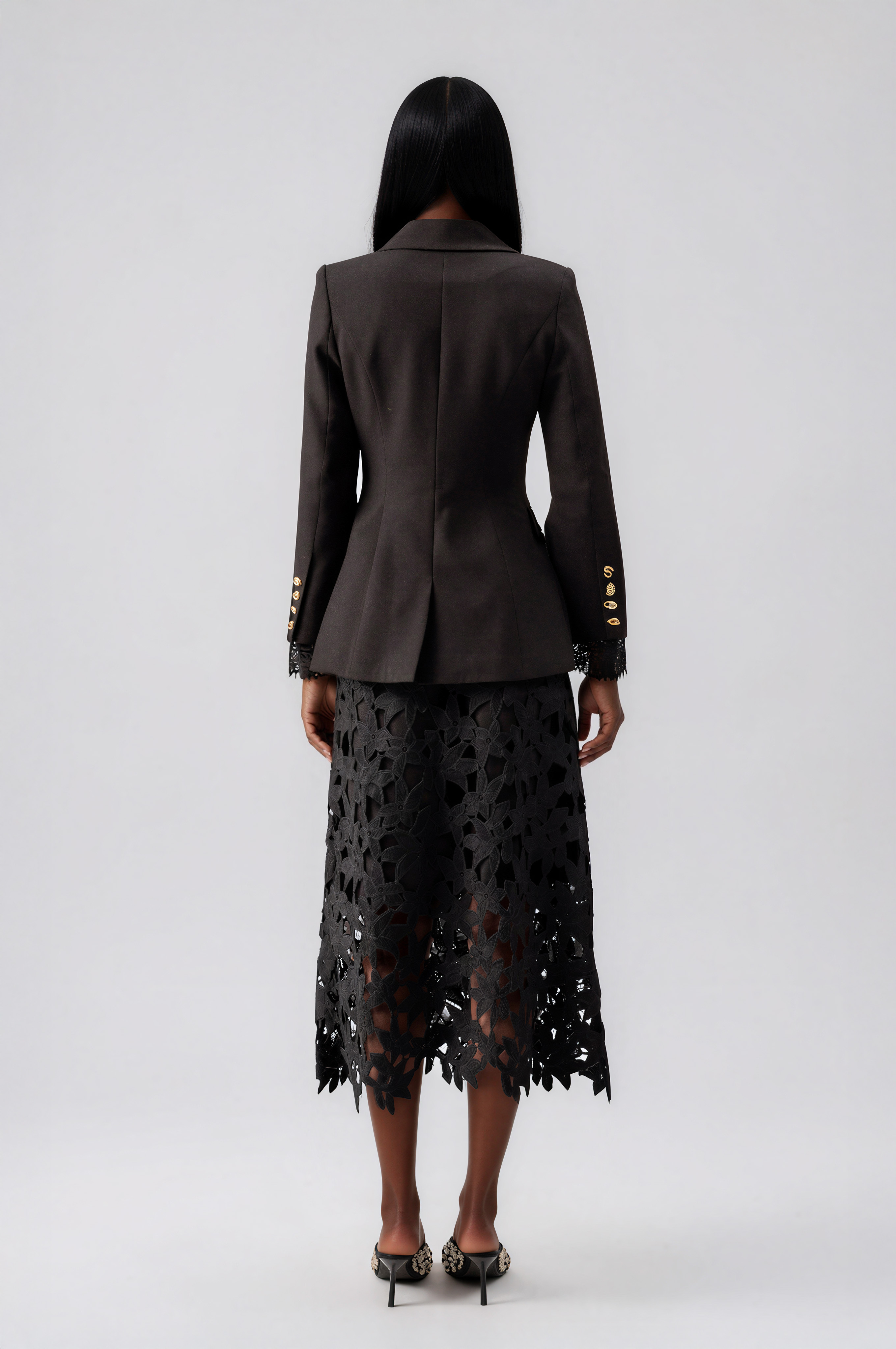 Ilker Lace Embellished Blazer
