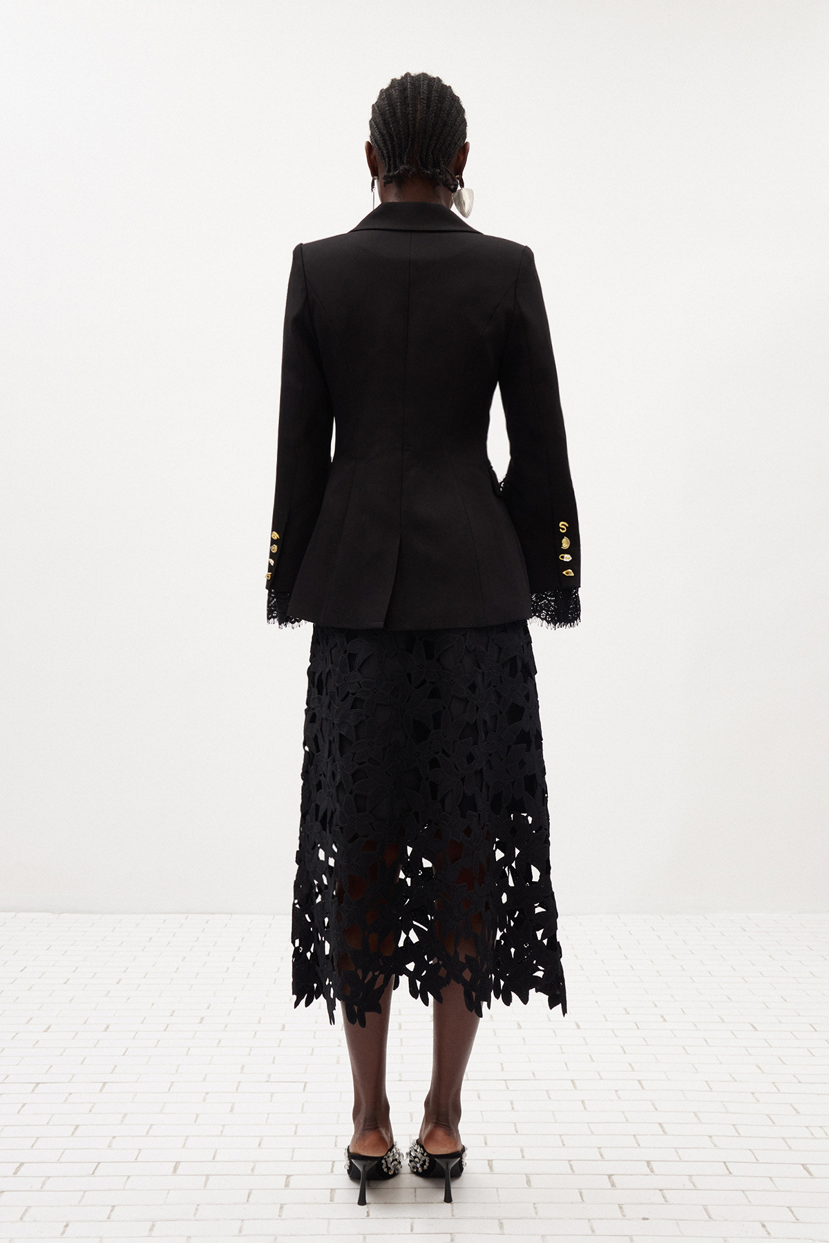 Ilker Lace Embellished Blazer