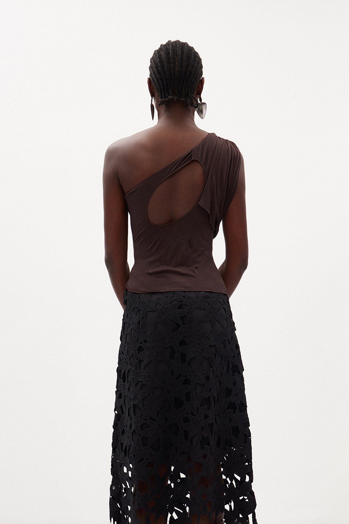 Illiam One Shoulder Draped Top