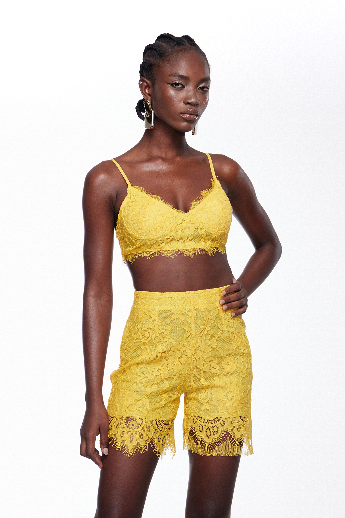 Ilmari Lace Shorts Set