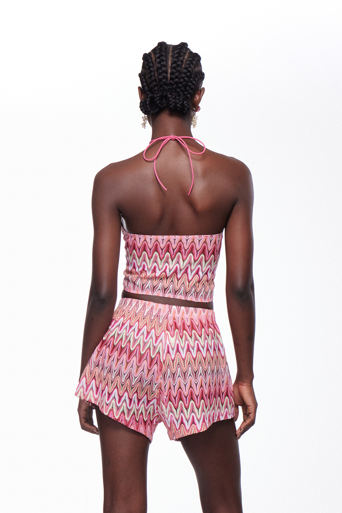 Ilmarinen Halter Neck Print Shorts Set