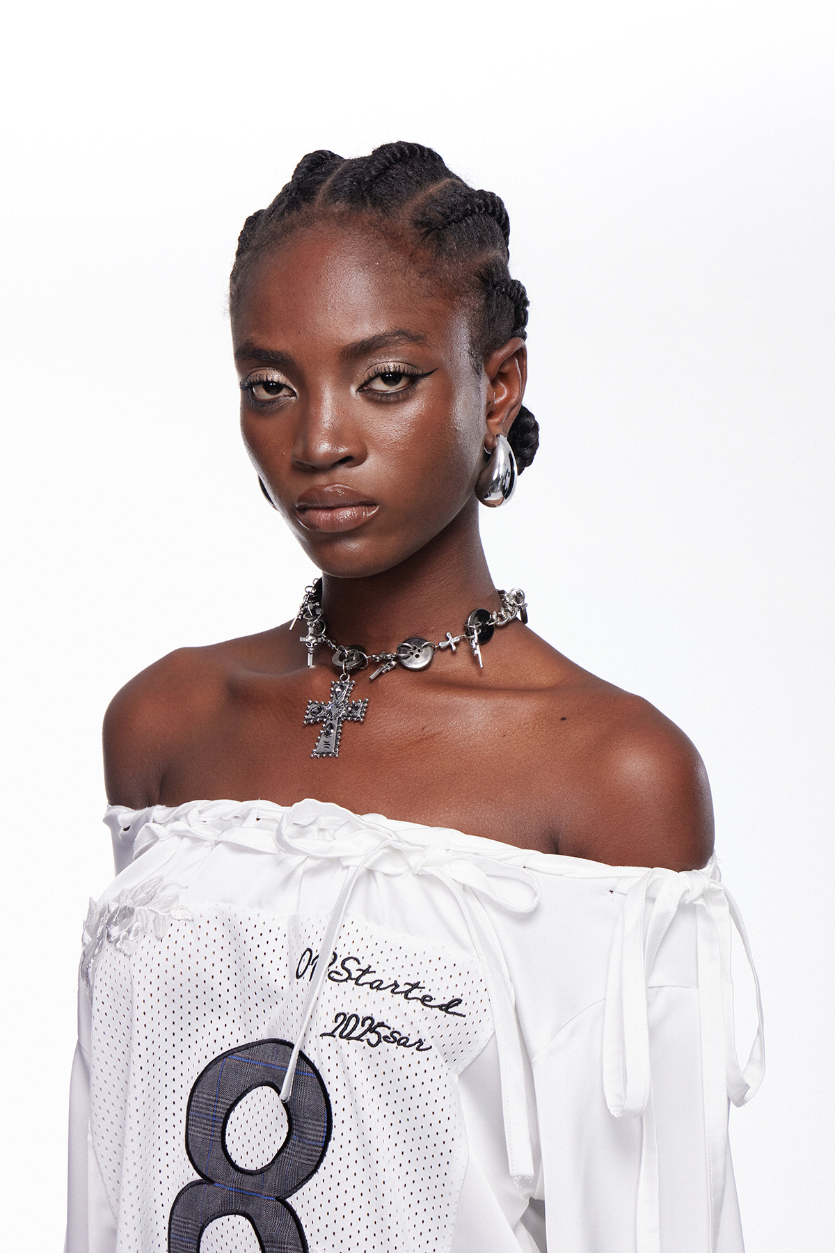 Ilmars Button Embellished Choker