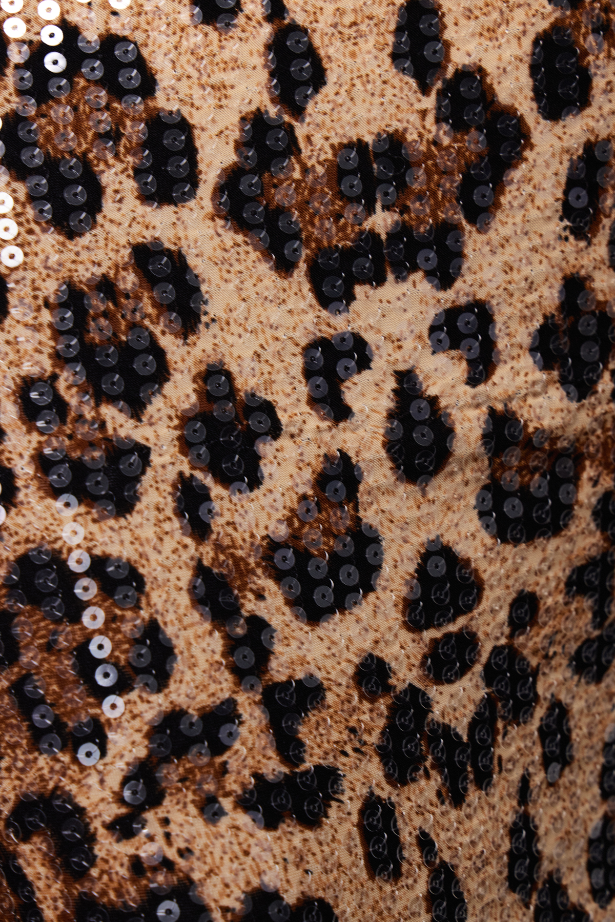 Ilnur Halter Neck Sequin Leopard Maxi Dress