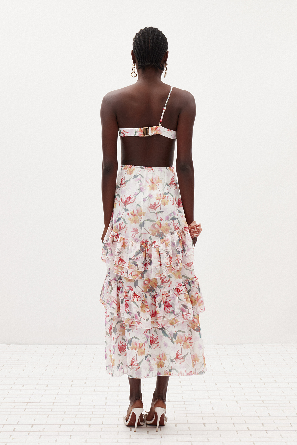 Ilsa One Shoulder Cutout Floral Maxi Dress
