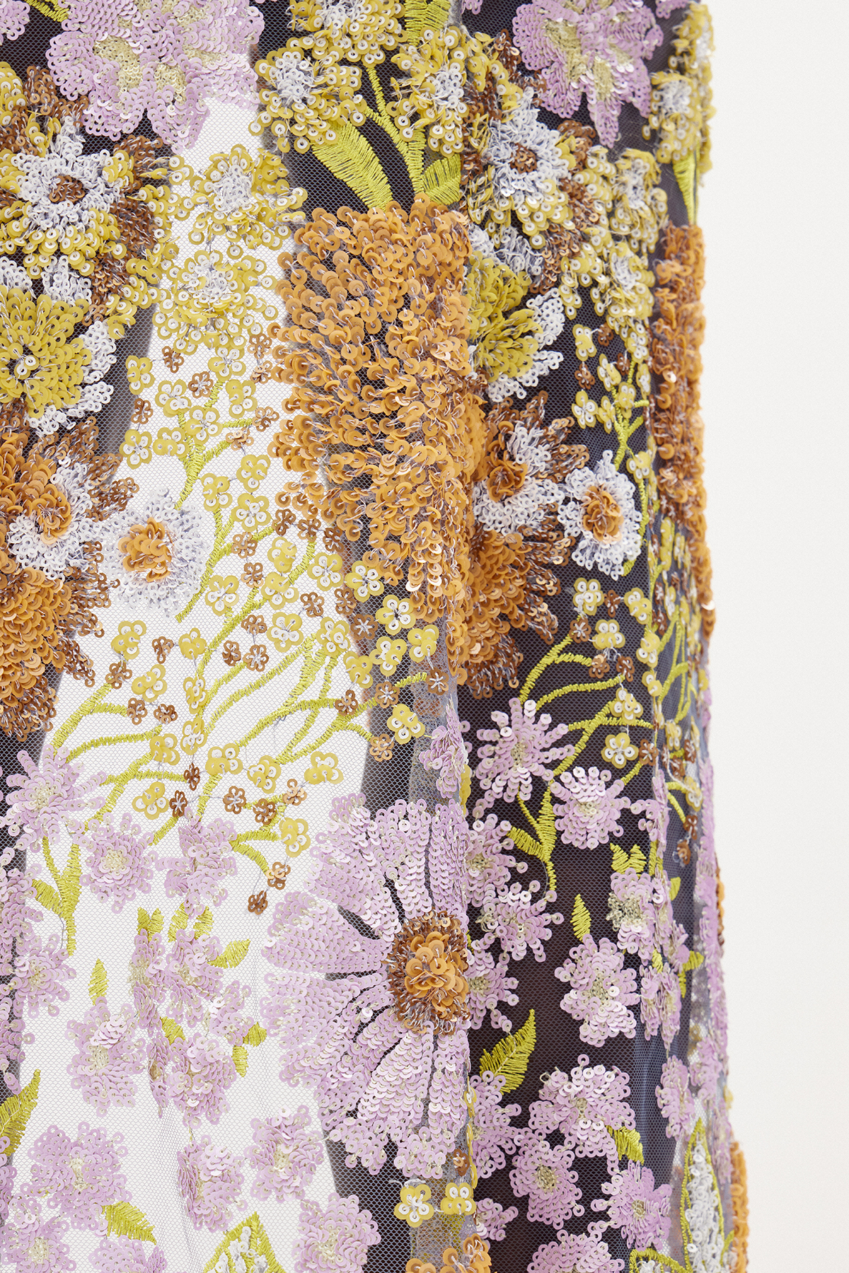 Ilta Sequin Split Floral Maxi Dress