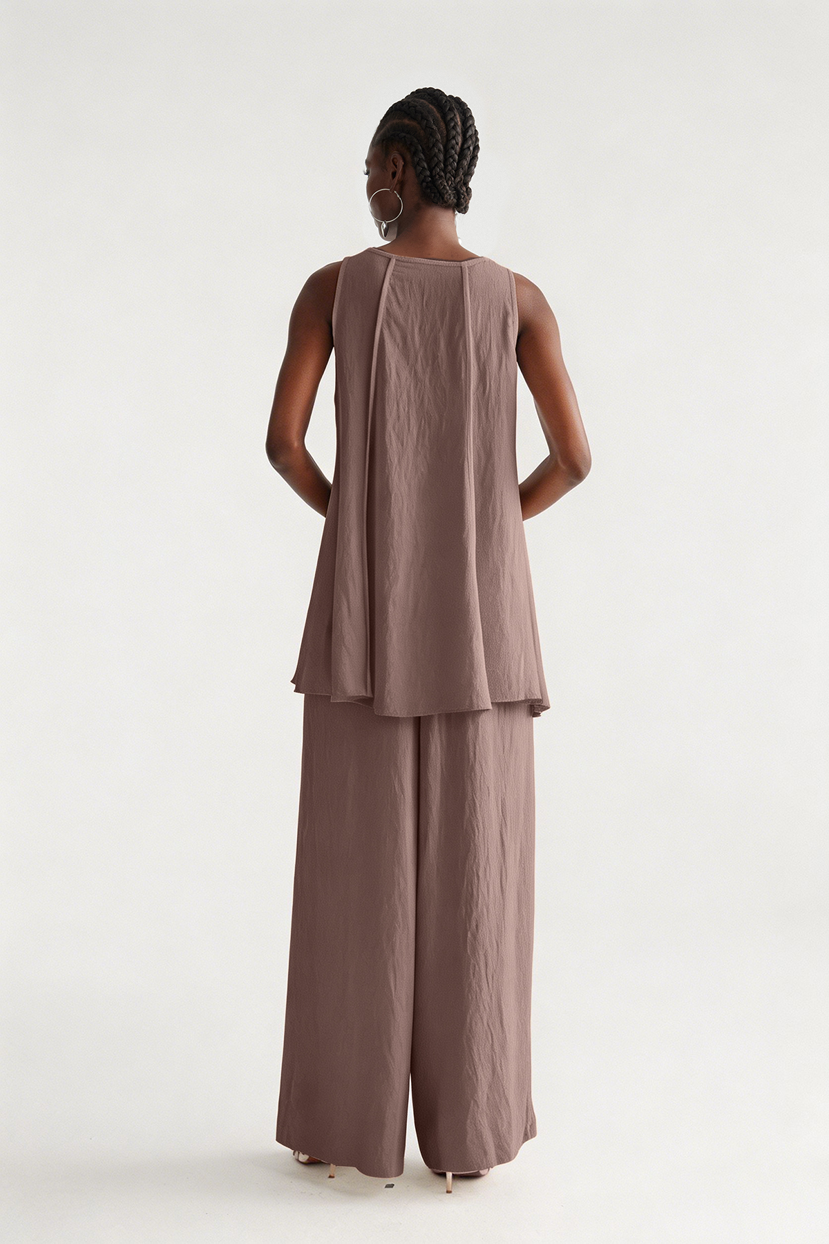 Iluminada Sleeveless Mesh Pants Set