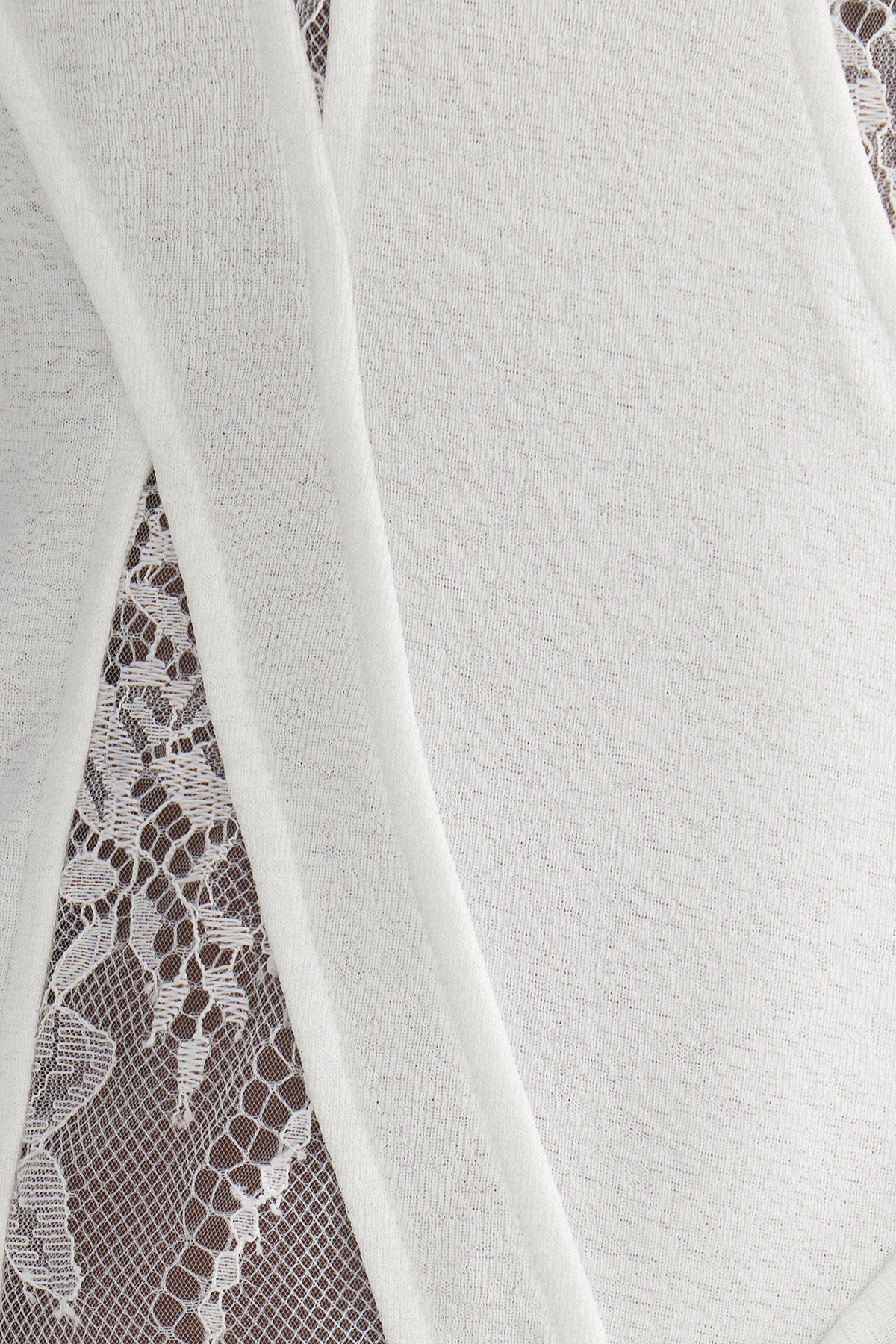 Imaculada Asymmetric Ruffle Lace Top