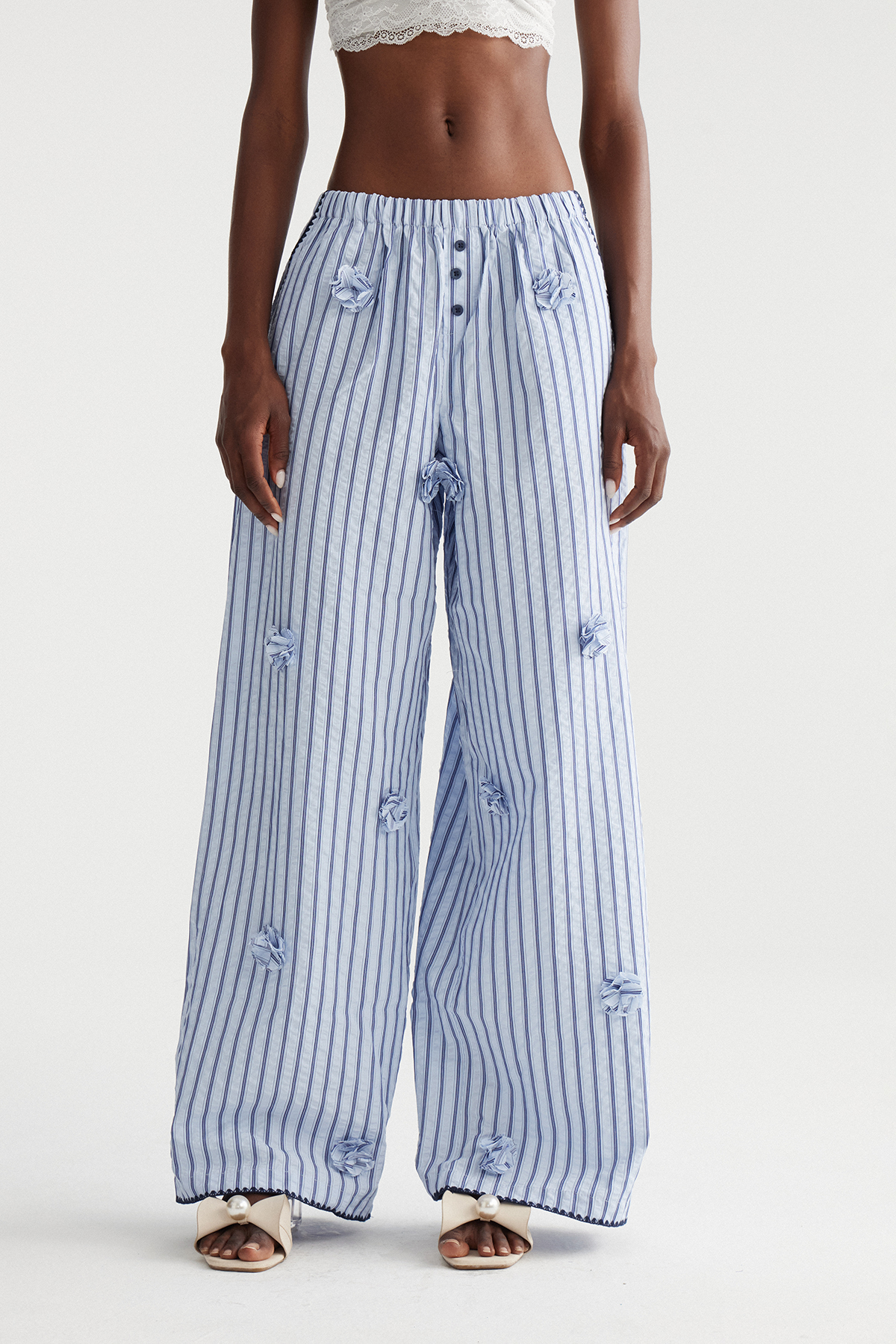 Imam Stripe Wide Leg Pants
