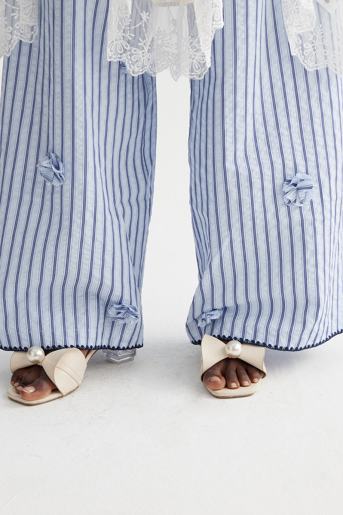 Imam Stripe Wide Leg Pants
