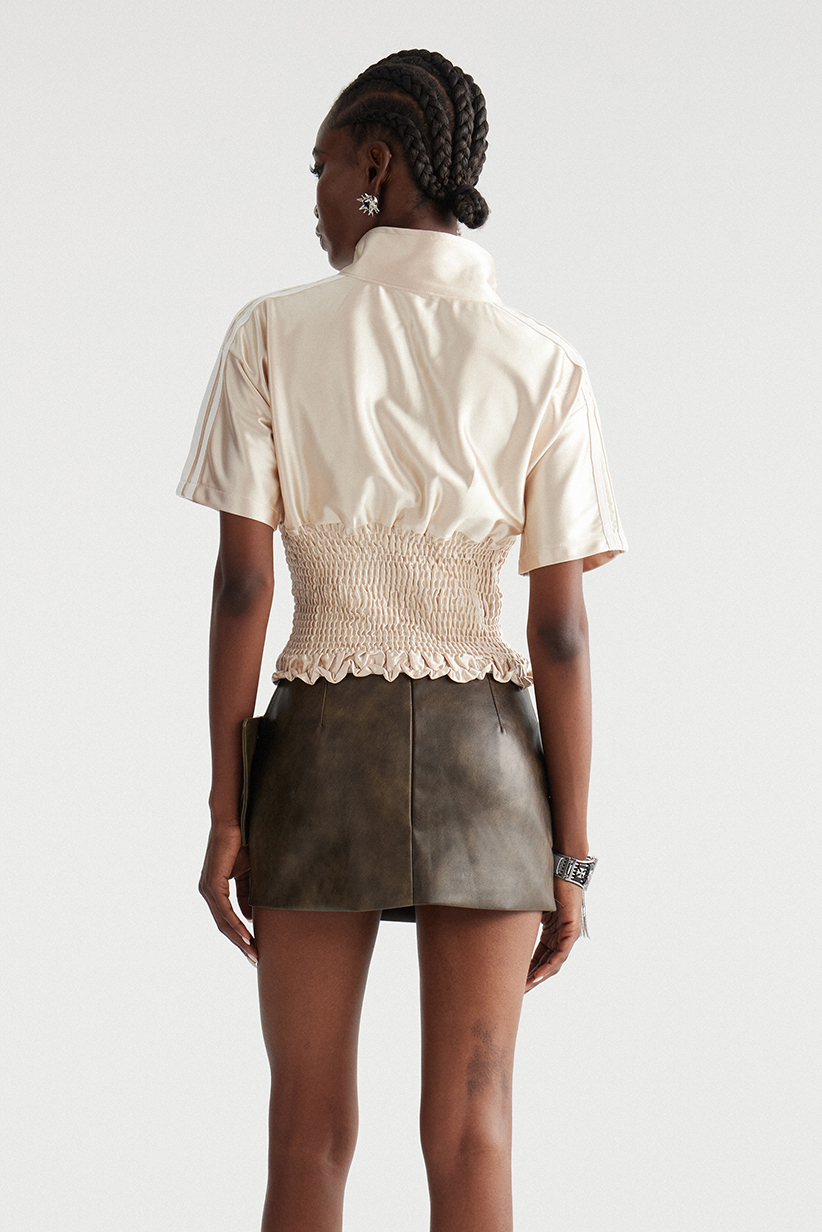 Imani Lace Up Stripe Top