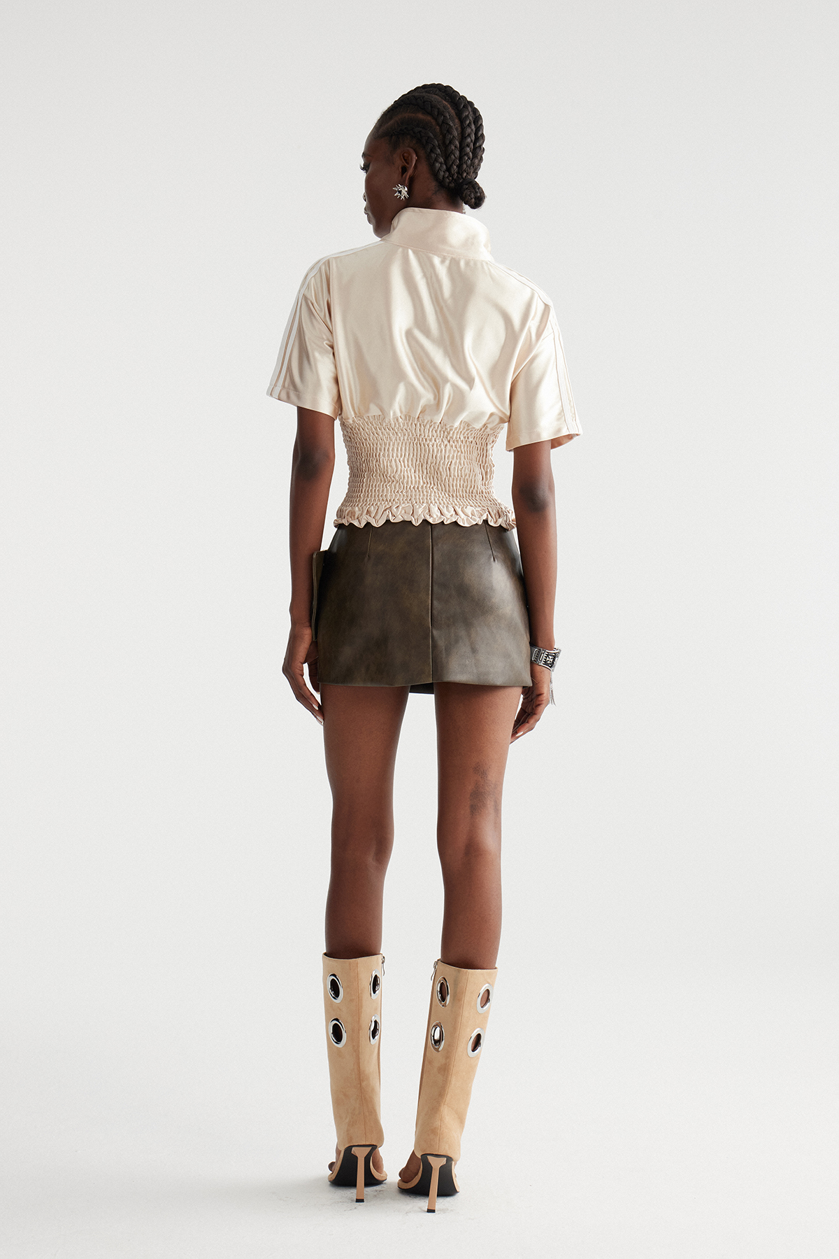 Imani Lace Up Stripe Top