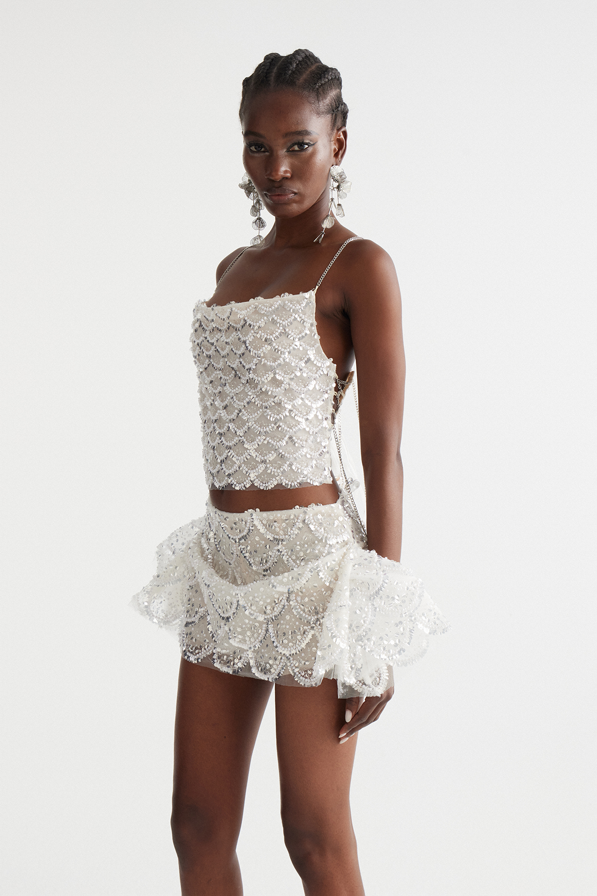 Imelda Embellished Puffy Skirt Set