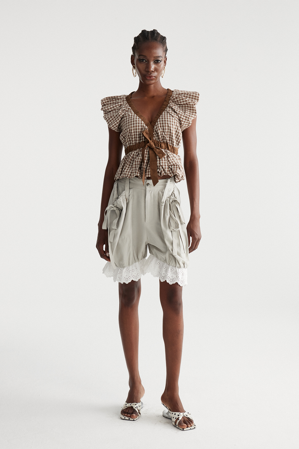 Imhotep Lace Ruch Shorts