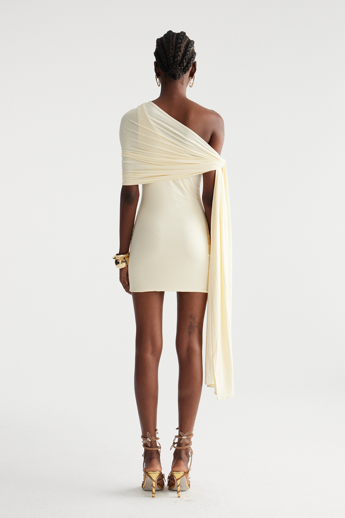 Iminathi One Shoulder Fringe Mini Dress