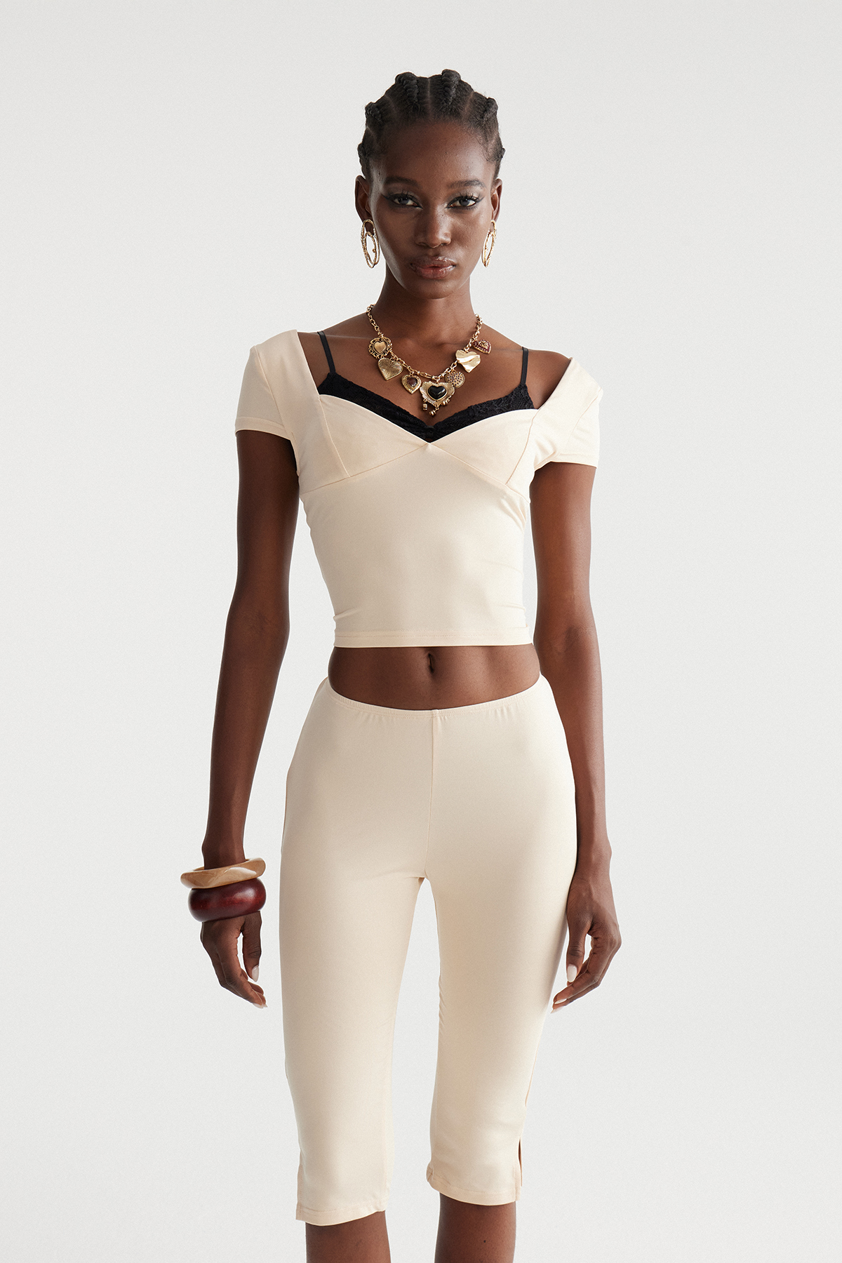 Imke Deconstruct Capri Pants Set