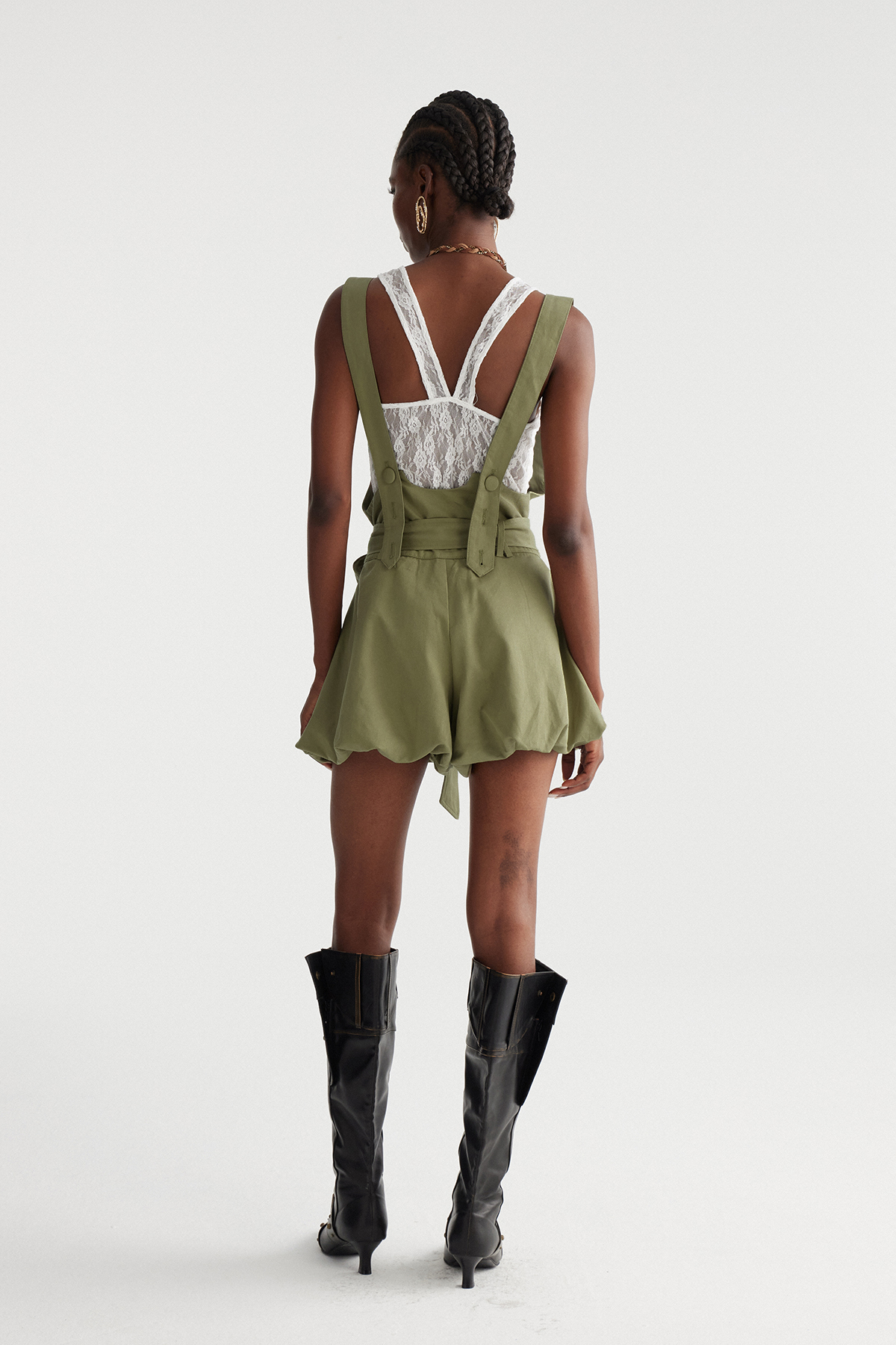 Imma Sleeveless Overalls Shorts Set