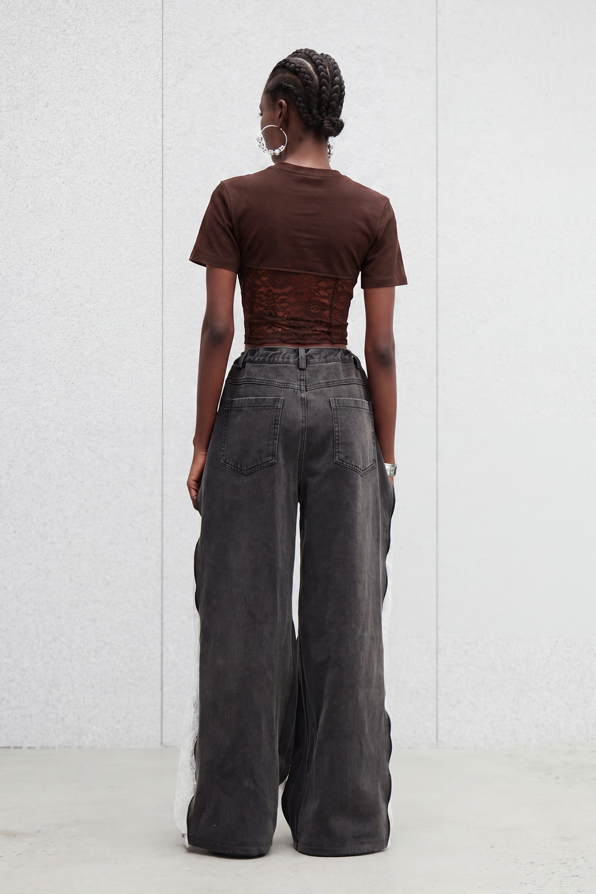 Immaculata Corset Lace Top In Brown