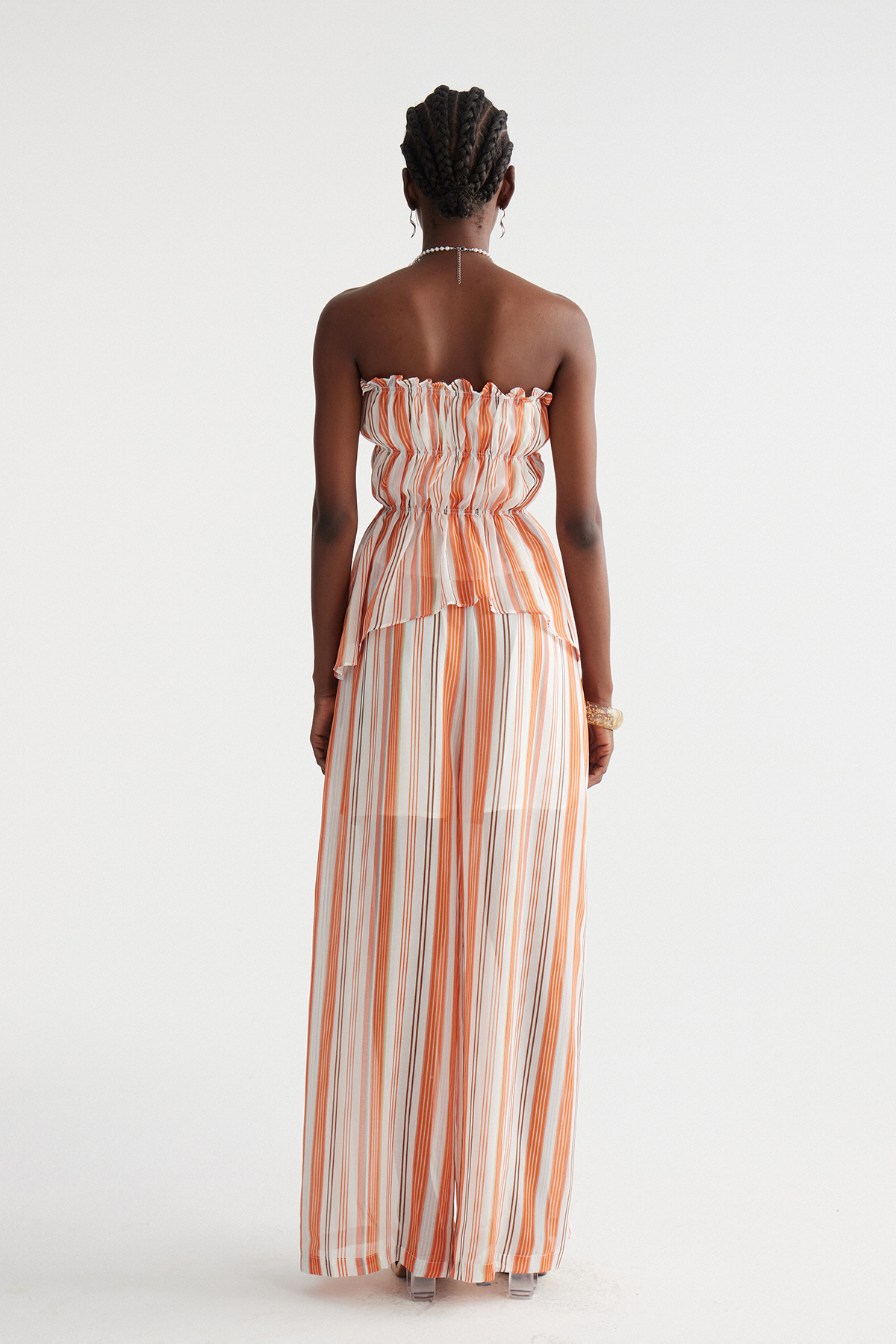 Impi Strapless Stripe Pants Set