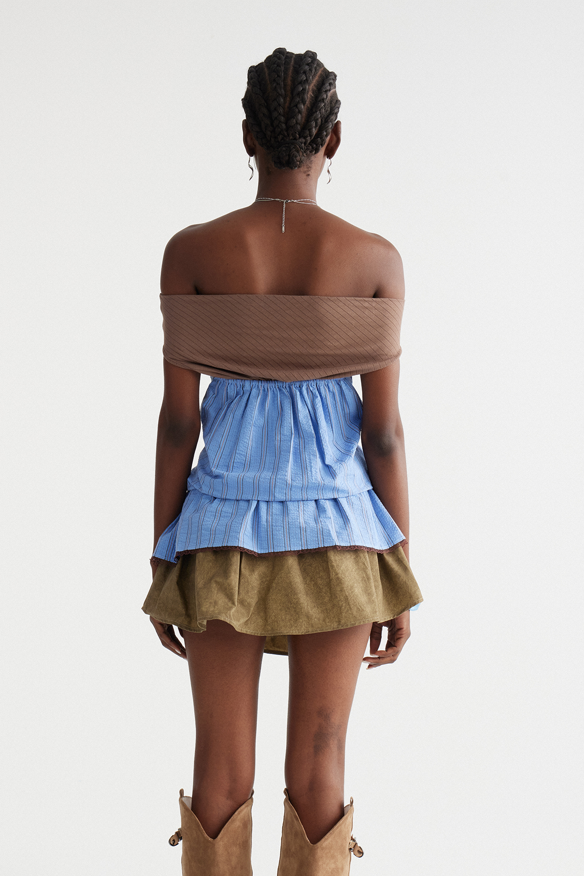 Imre Off Shoulder Ruffle Shorts Set