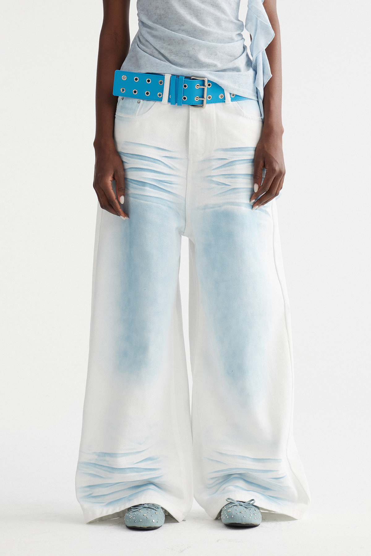 Imrich Bleached Belt Jeans