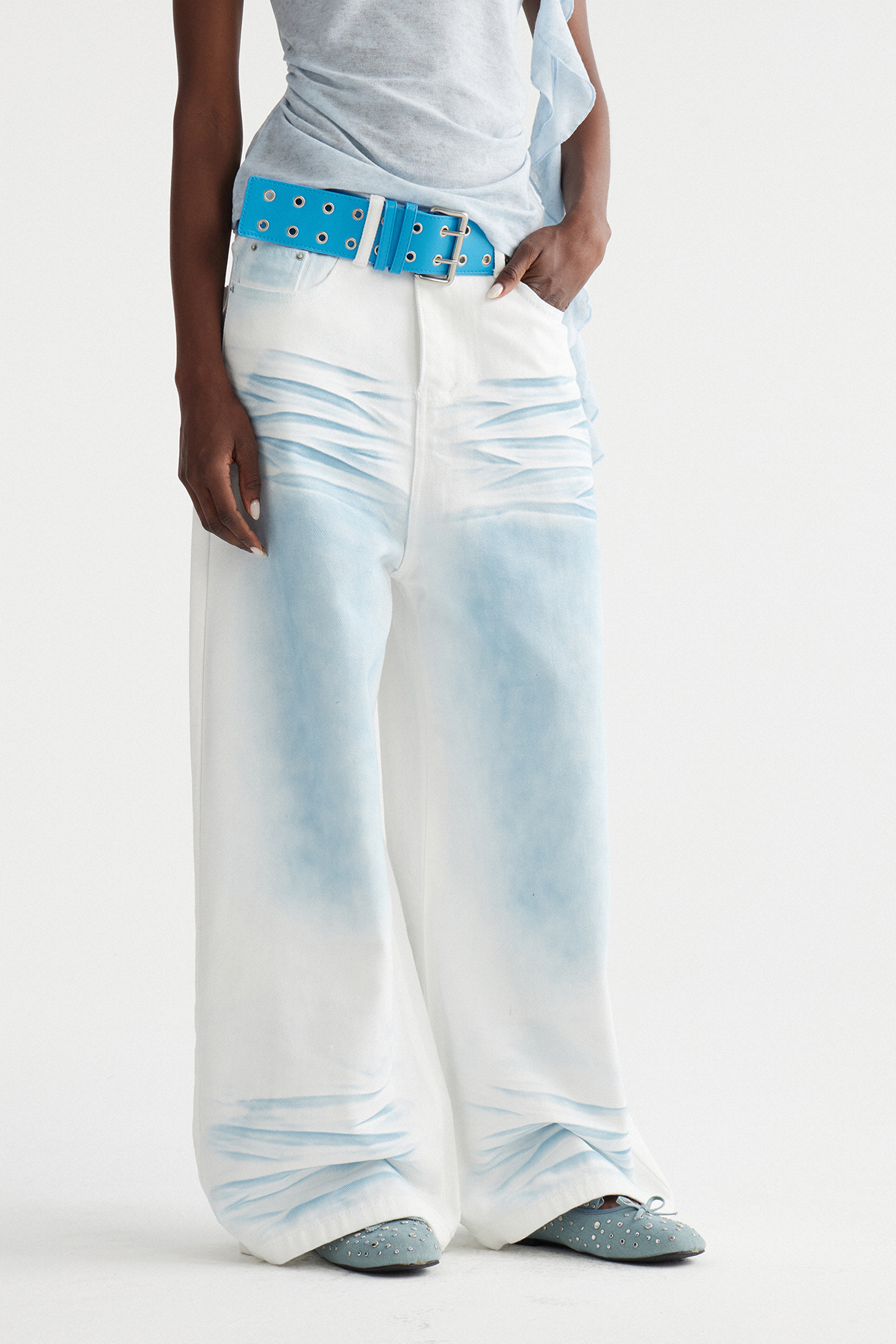 Imrich Bleached Belt Jeans