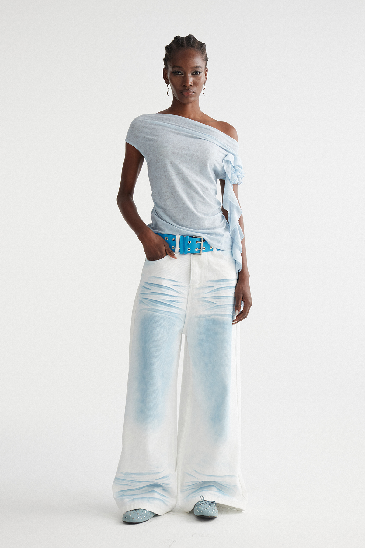 Imrich Bleached Belt Jeans