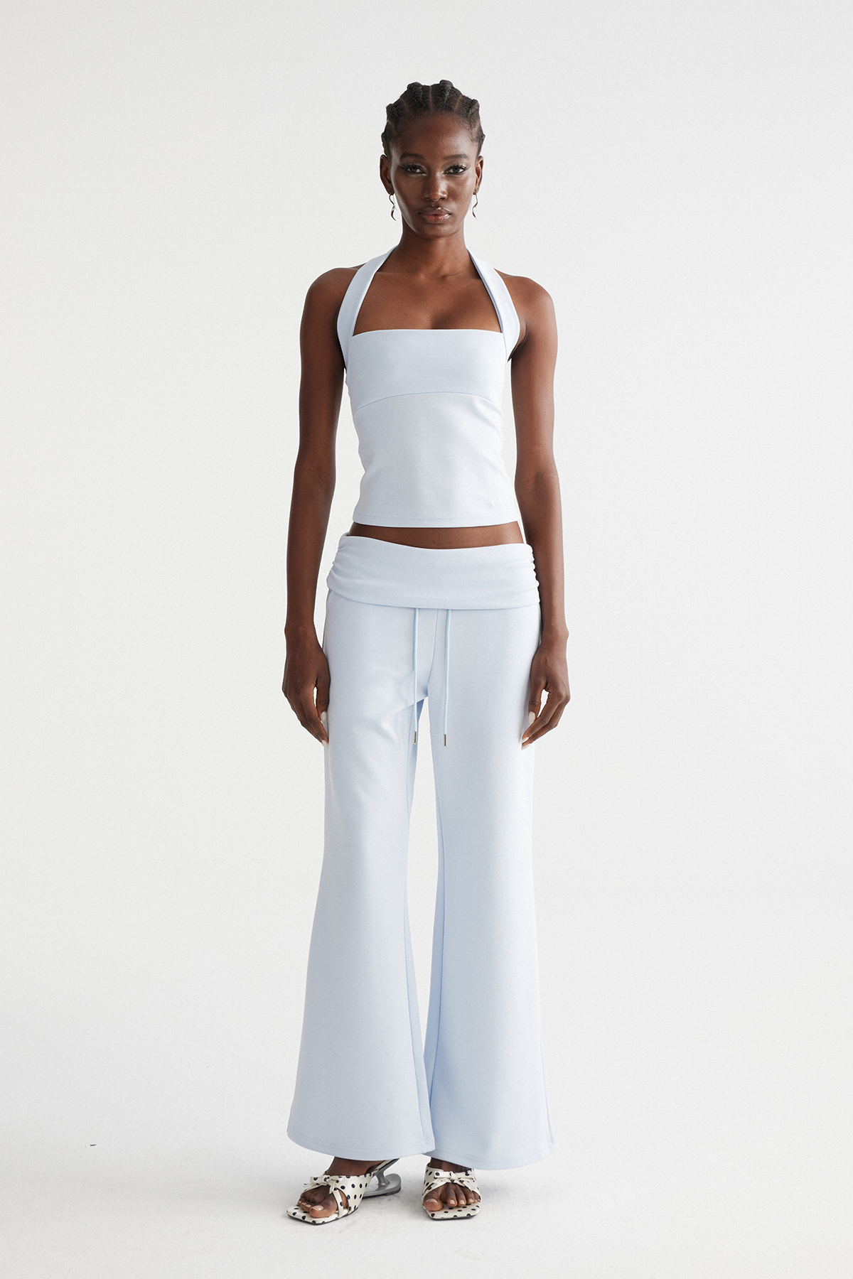 Imtiaz Halter Neck Bootcut Pants Set