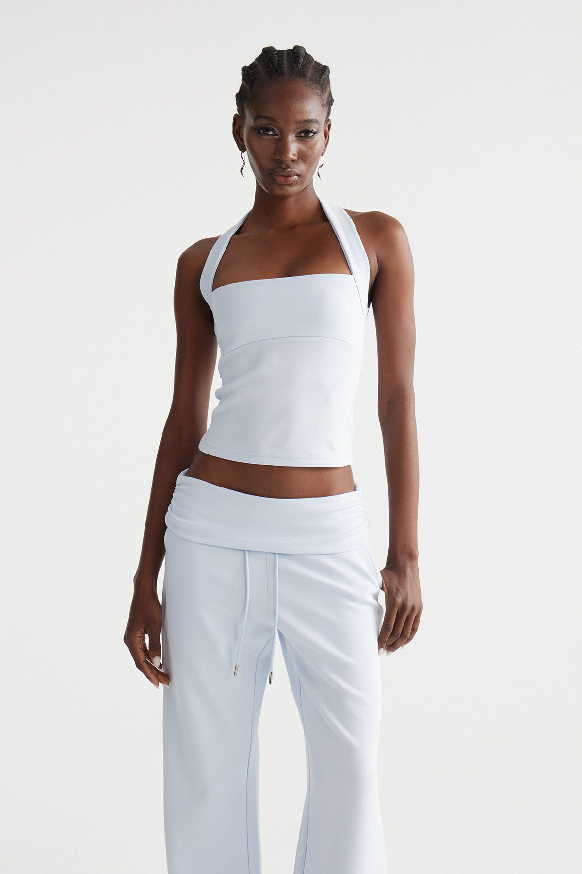 Imtiaz Halter Neck Bootcut Pants Set