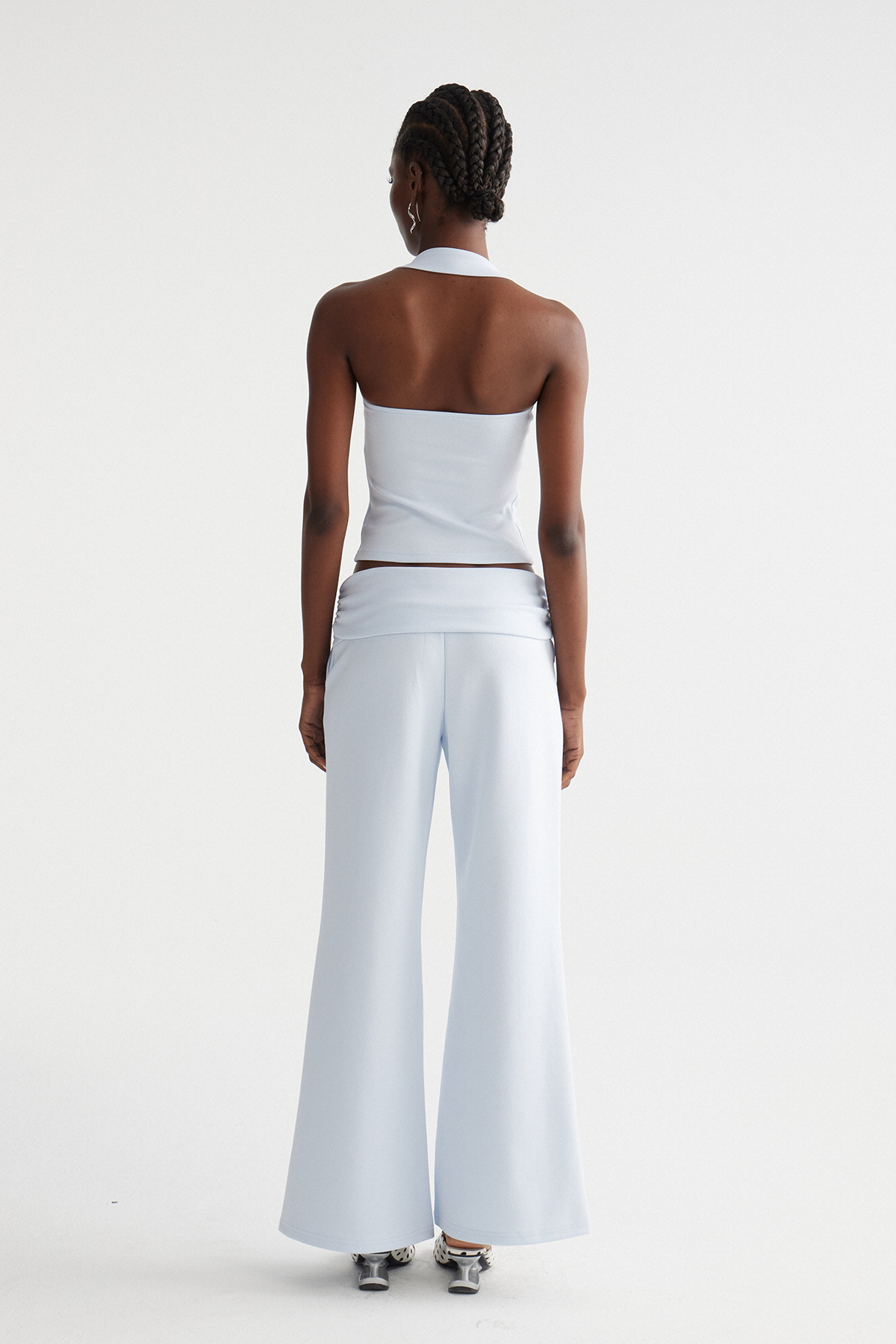 Imtiaz Halter Neck Bootcut Pants Set