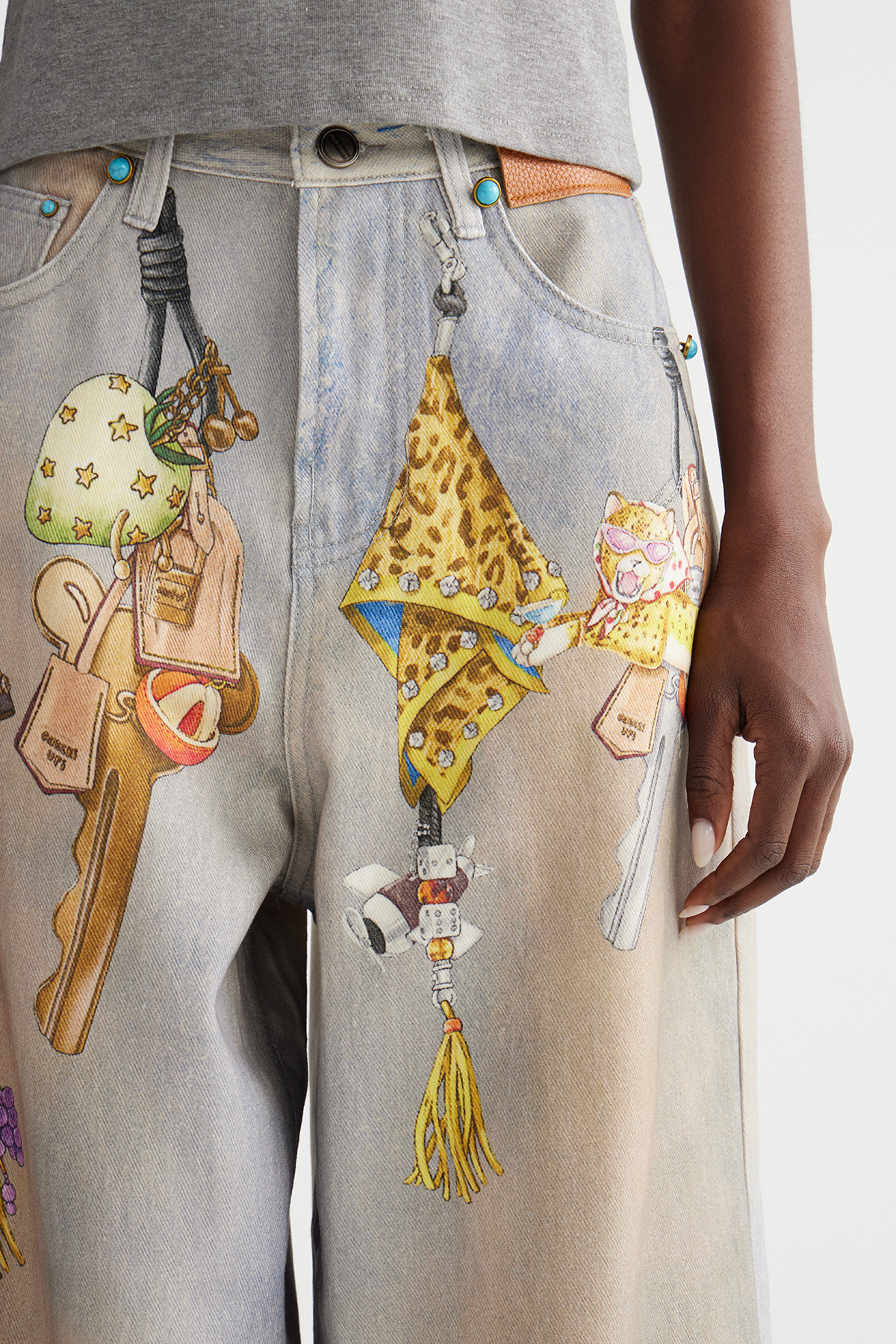 Ina Print Baggy Jeans