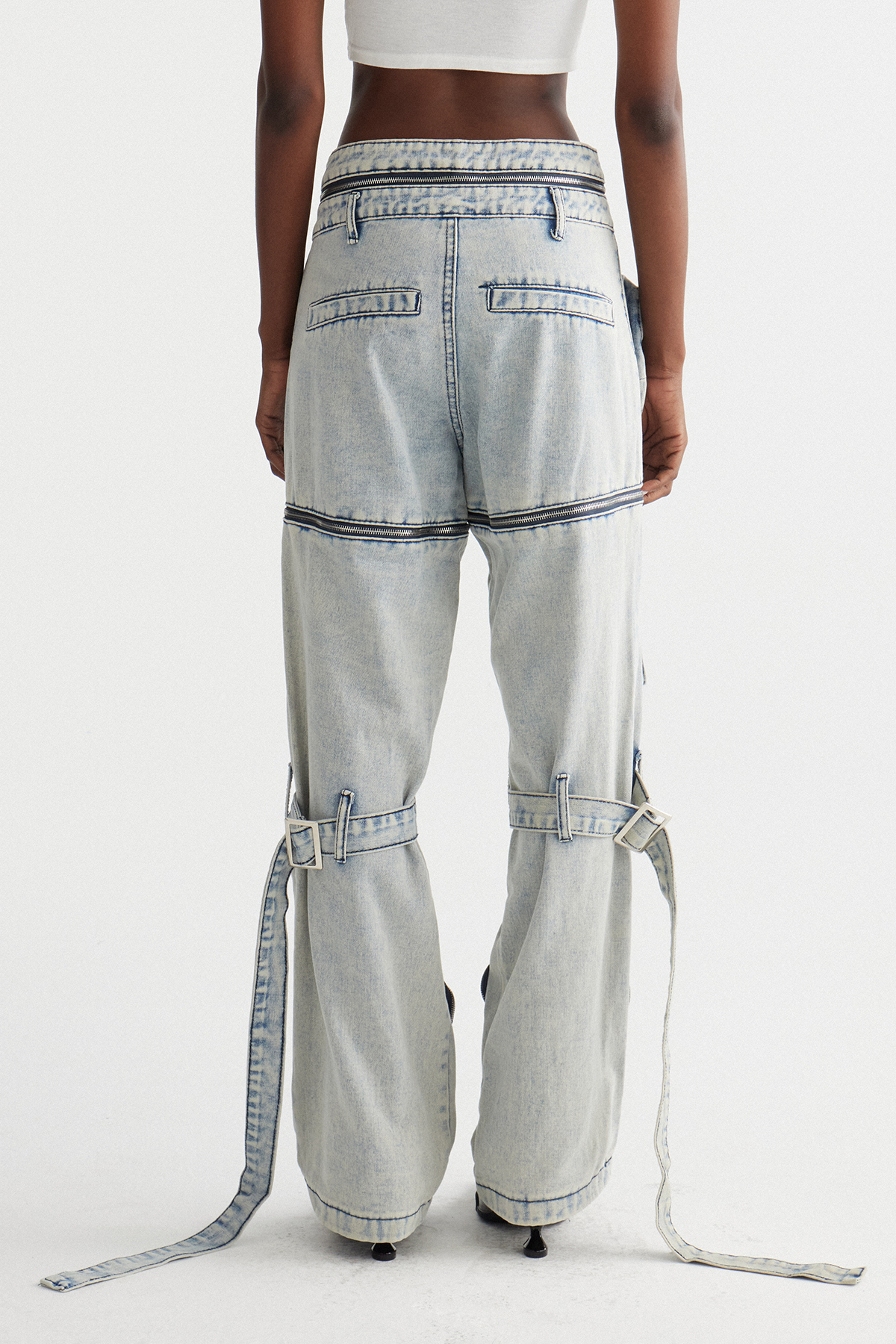 Inacio Zipper Cargo Jeans