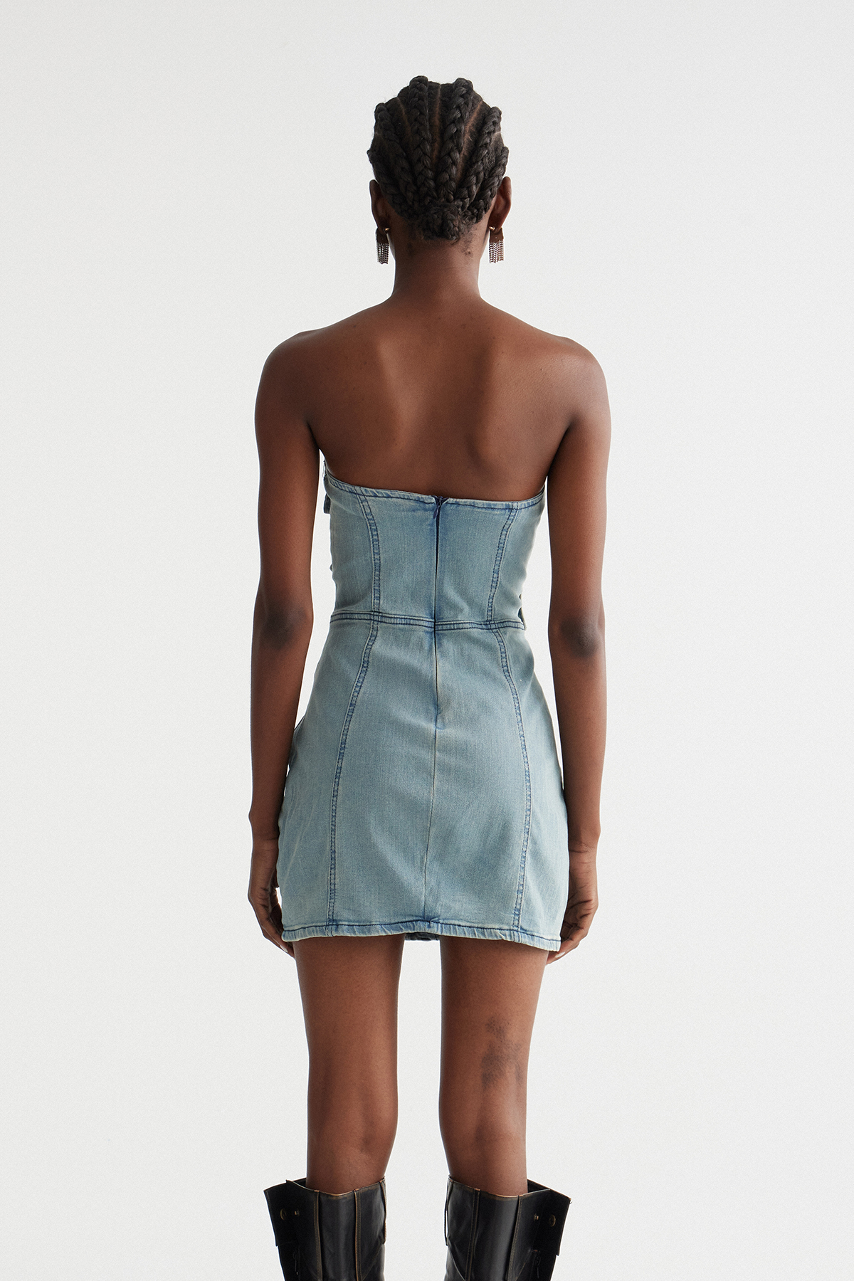Inaki Strapless Denim Mini Dress