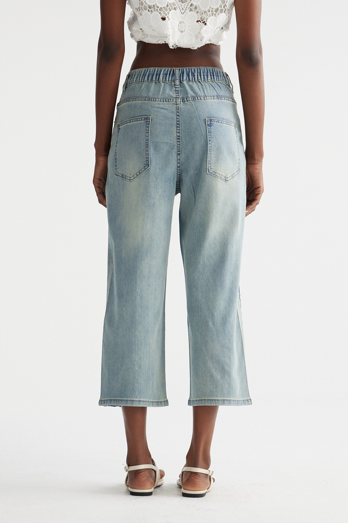 Inaya Cutout Rhinestone Jeans
