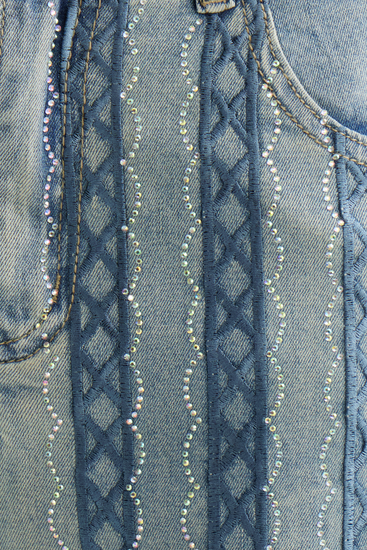 Inaya Cutout Rhinestone Jeans