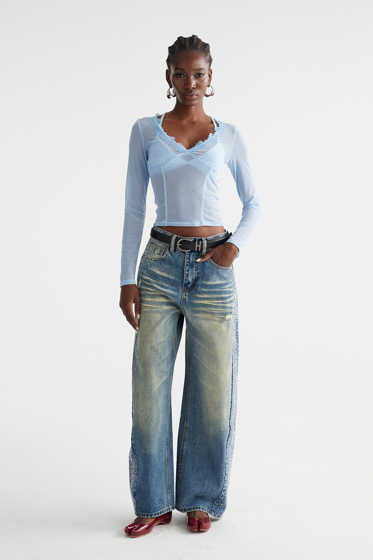 Inayah Long Sleeve Mesh Top